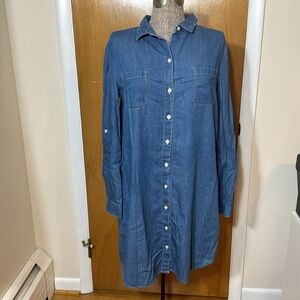 Old Navy Women’s Large Long Sleeve Jean Dress Button Down